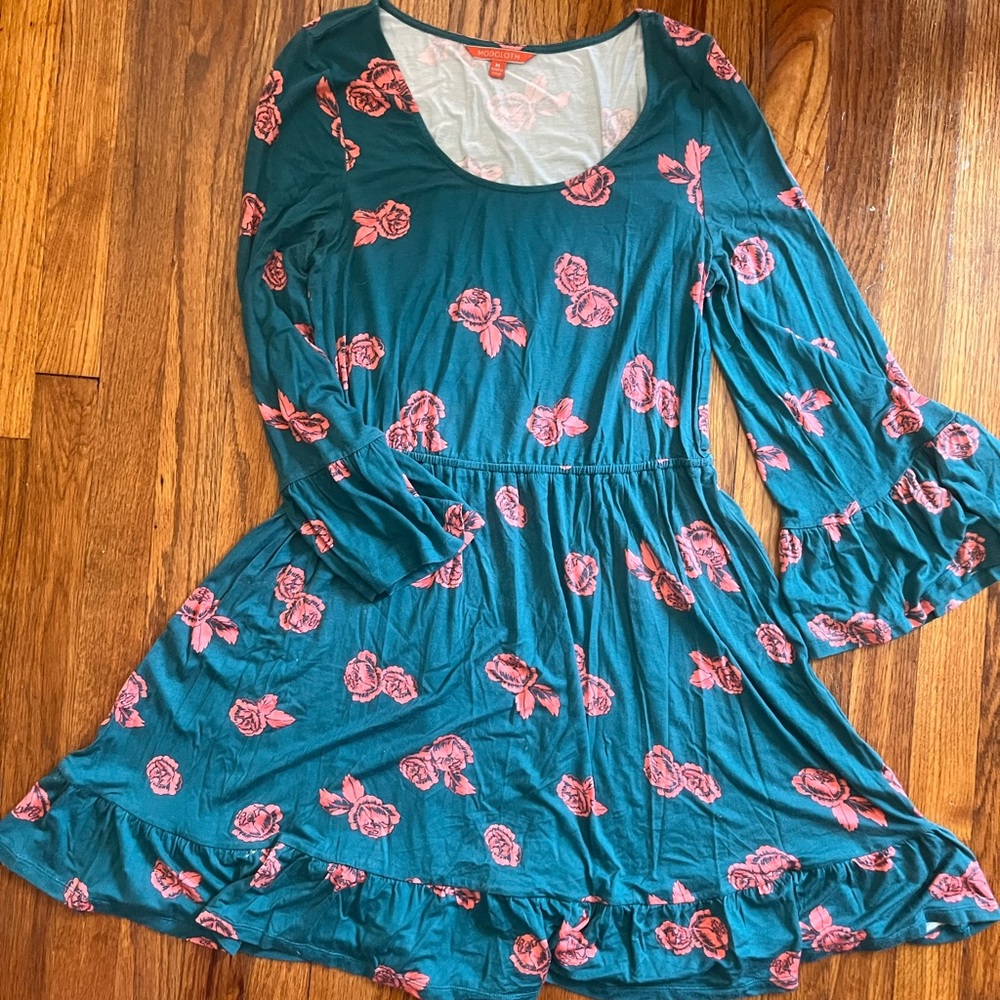 ModCloth green floral dress